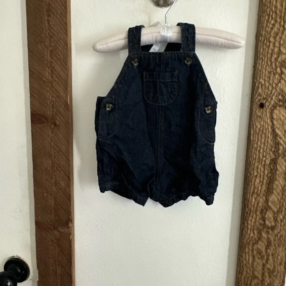 Carter’s 3 month baby boy overalls dark denim
